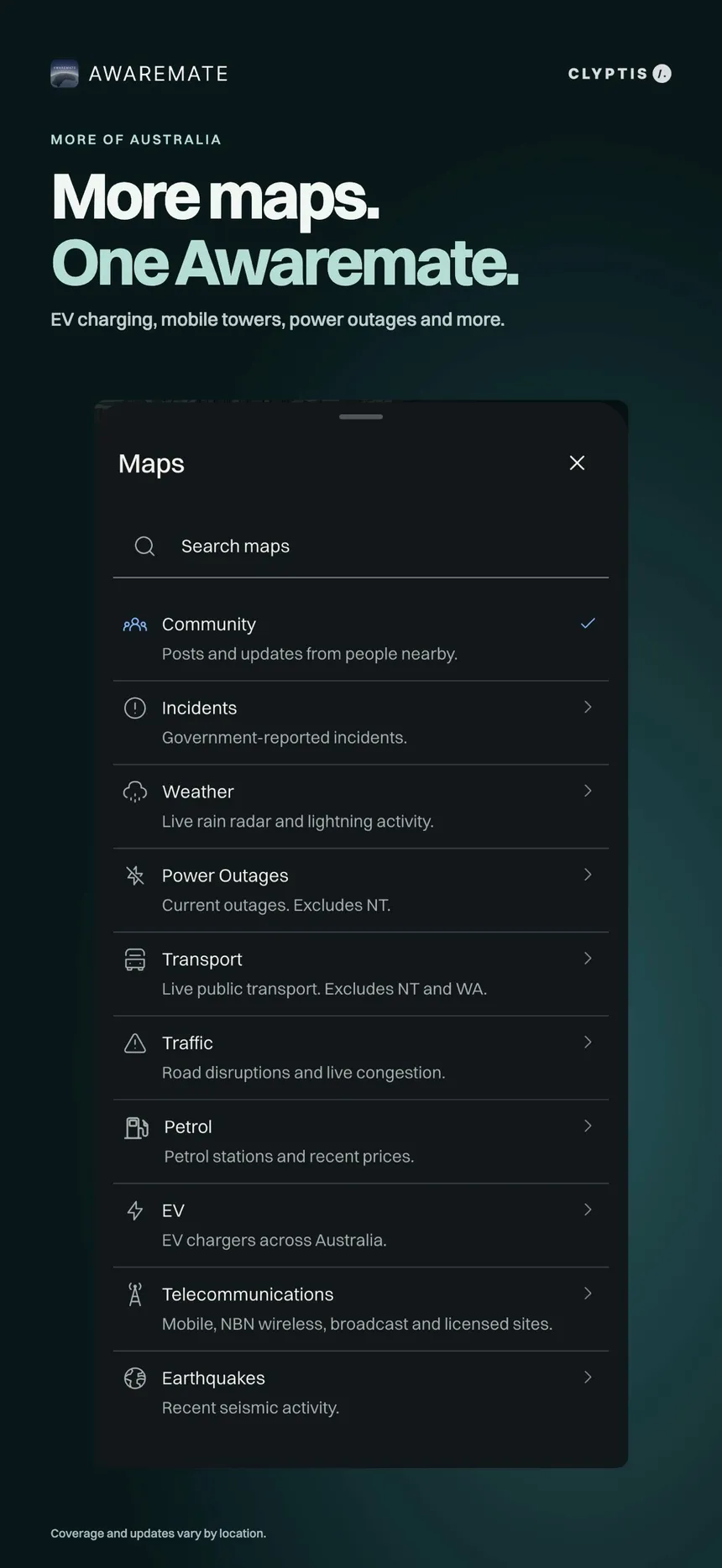 Awaremate map styles